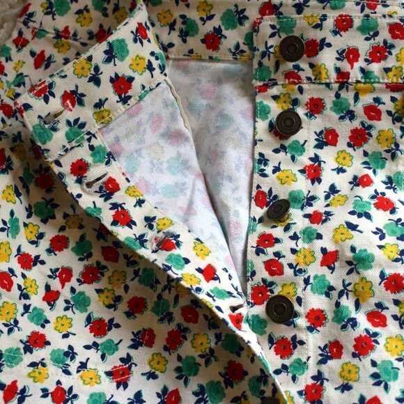 J.Crew Mercantile Floral Button Front Mini Skirt Size 4 - Picture 4 of 12